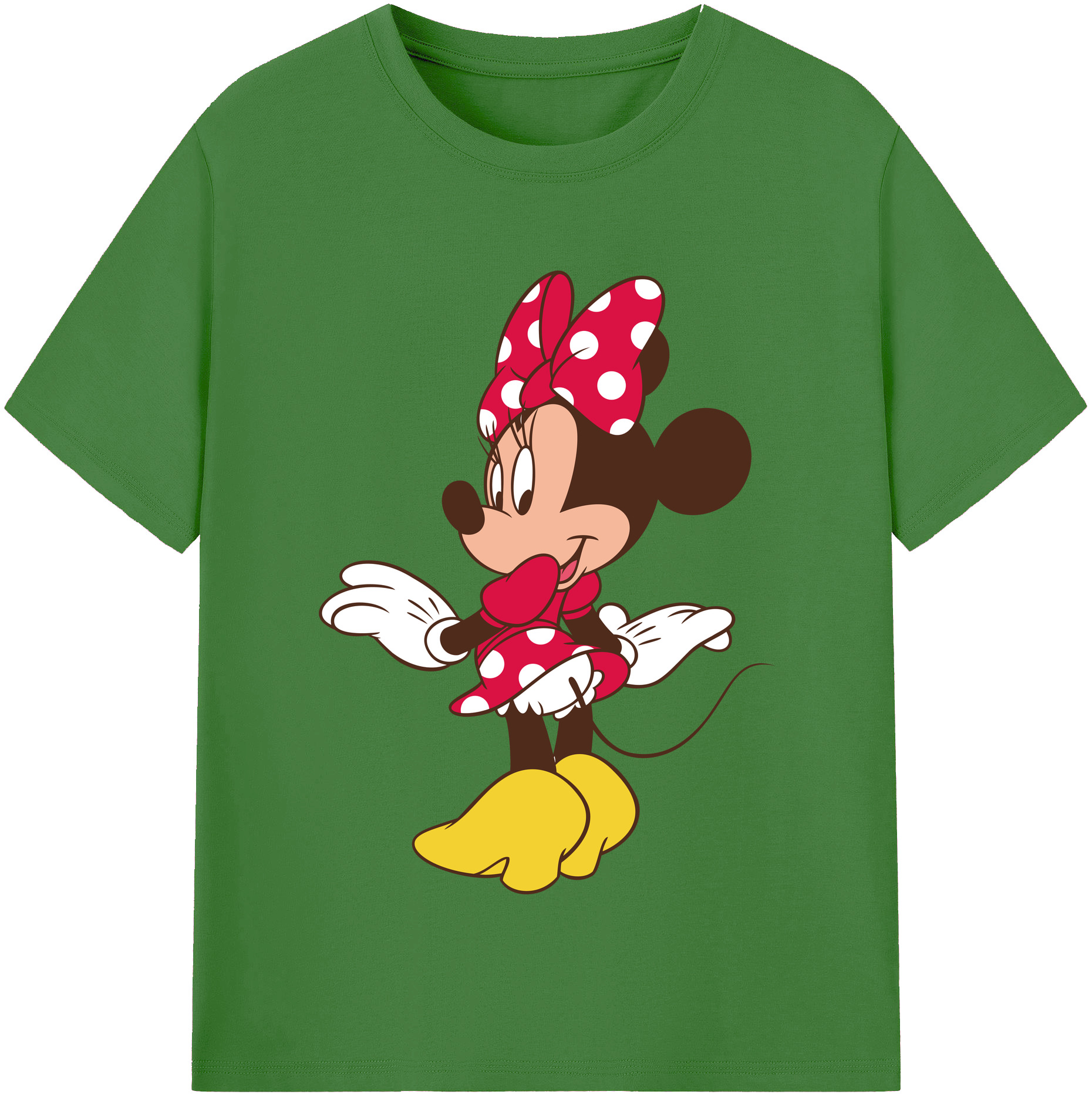 （画像用） ミッキーマウス Mickey Mouse レディースカジュアルプリントTシャツ（綿100％）